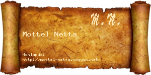 Mottel Netta névjegykártya